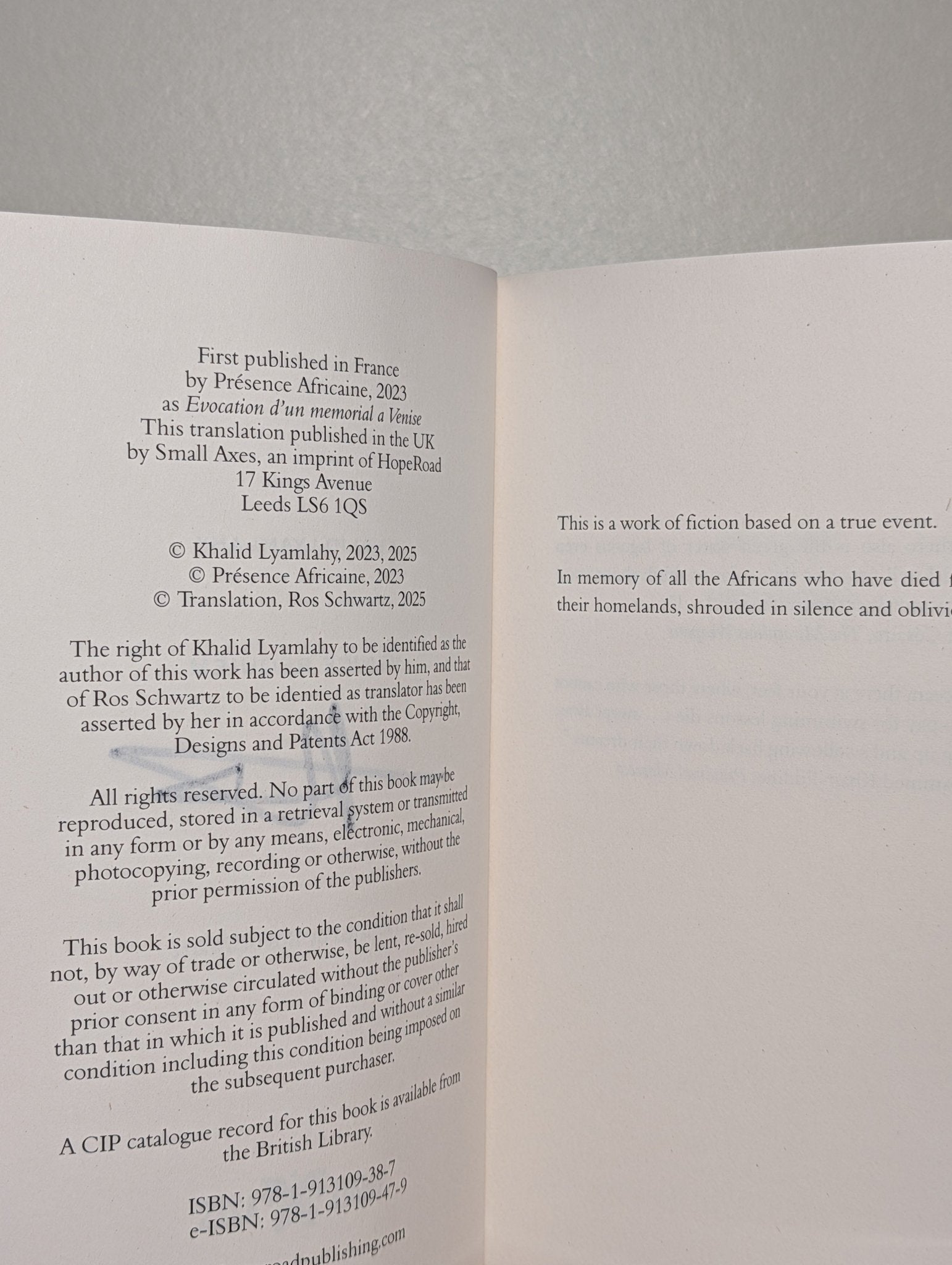 Venice Requiem by Khalid Lyamlahy (Signed First Edition) - Fialta Books