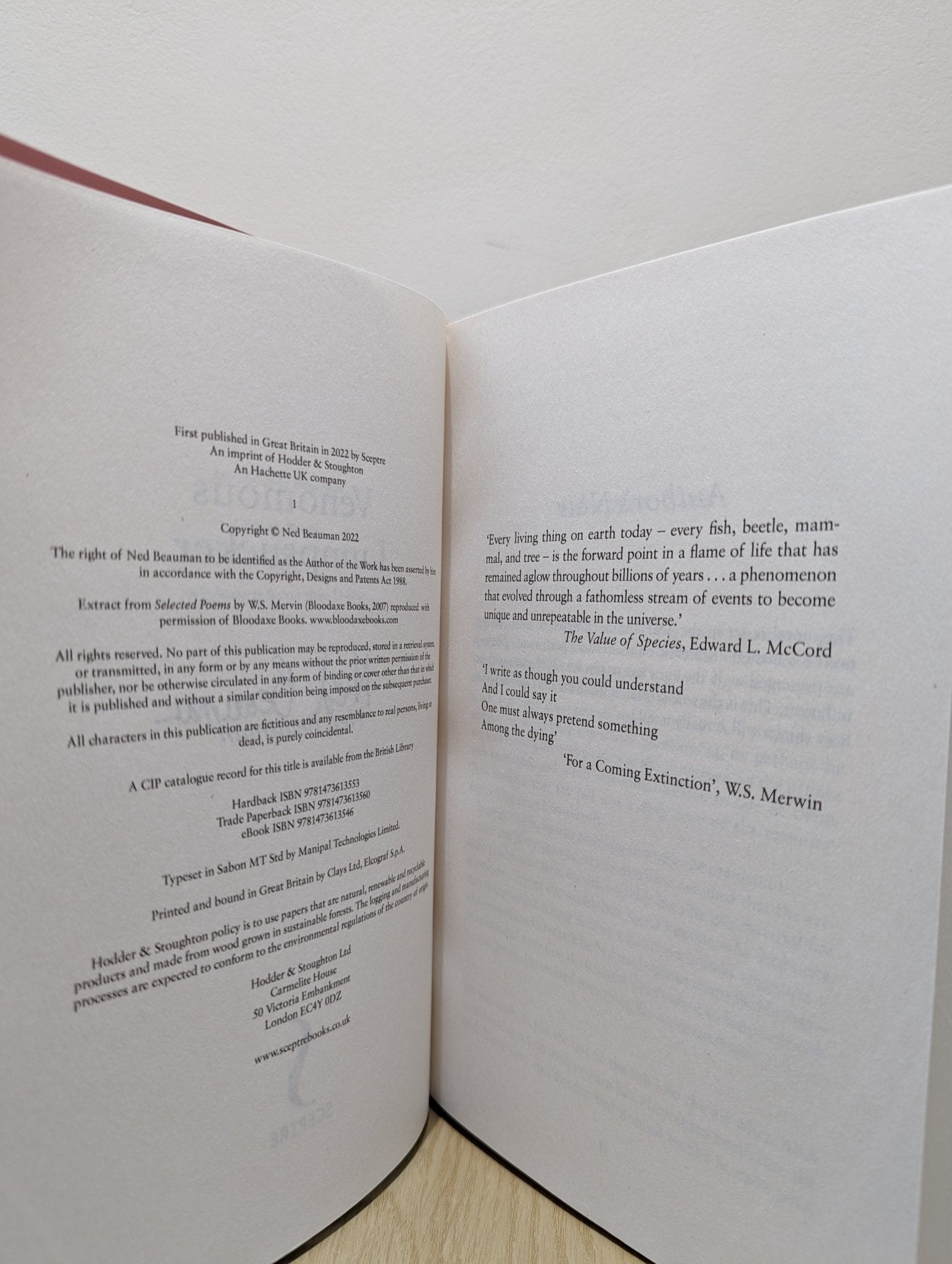 Venomous Lumpsucker by Ned Beauman (Signed First Edition) - Fialta Books