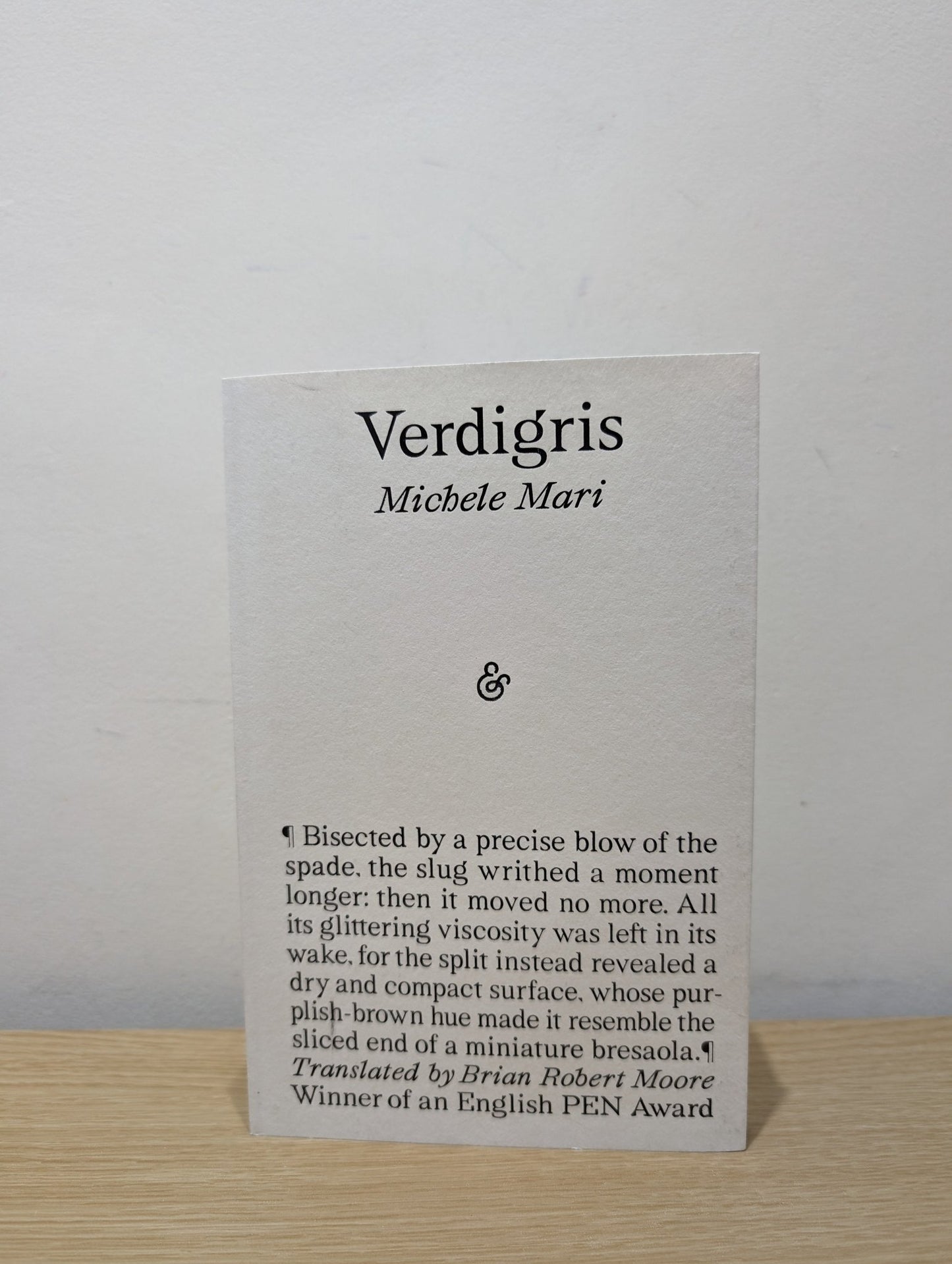 Verdigris by Michele Mari (First Edition) - Fialta Books