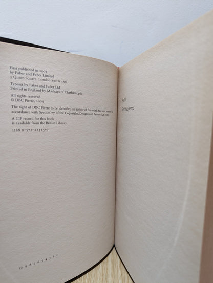 Vernon God Little by D. B. C. Pierre (First Edition) - Fialta Books