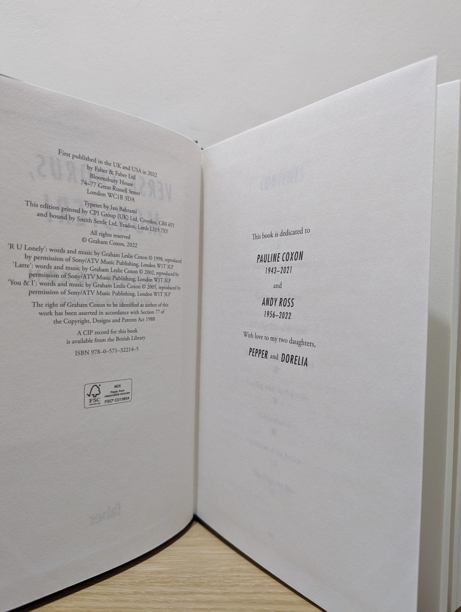 Verse, Chorus, Monster! by Graham Coxon (Signed Deluxe Edition) - Fialta Books