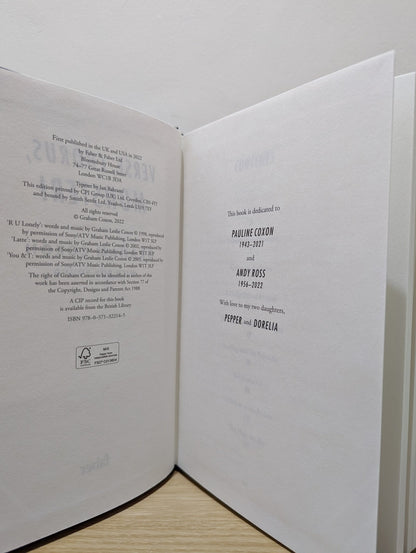 Verse, Chorus, Monster! by Graham Coxon (Signed Deluxe Edition) - Fialta Books