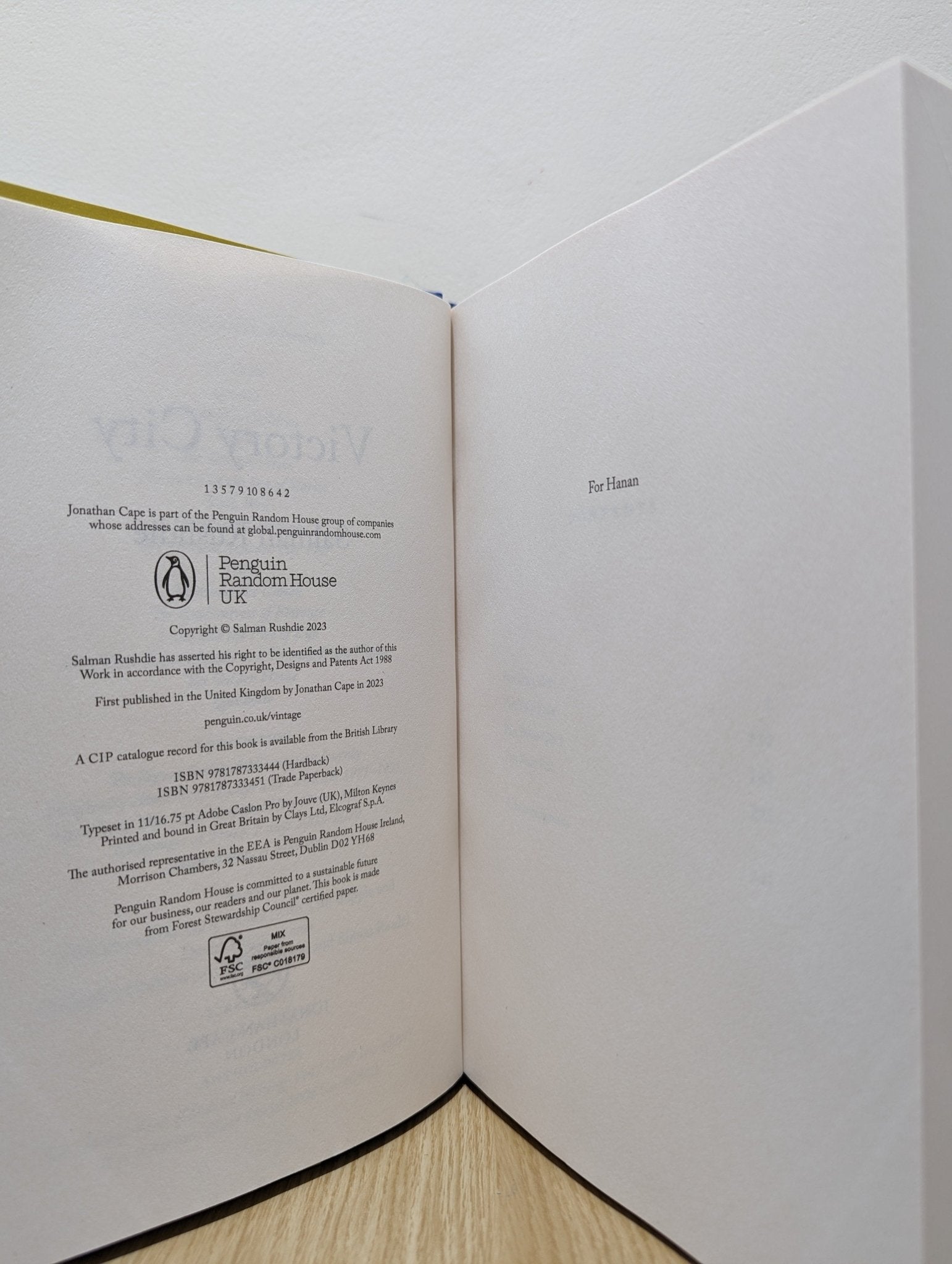 Victory City by Salman Rushdie (First Edition with special endpaper) - Fialta Books