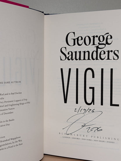 Vigil by George Saunders (Signed Dated First Edition) - Fialta Books