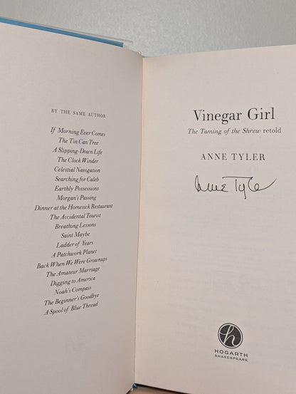 Vinegar Girl by Anne Tyler (Signed First Edition) - Fialta Books
