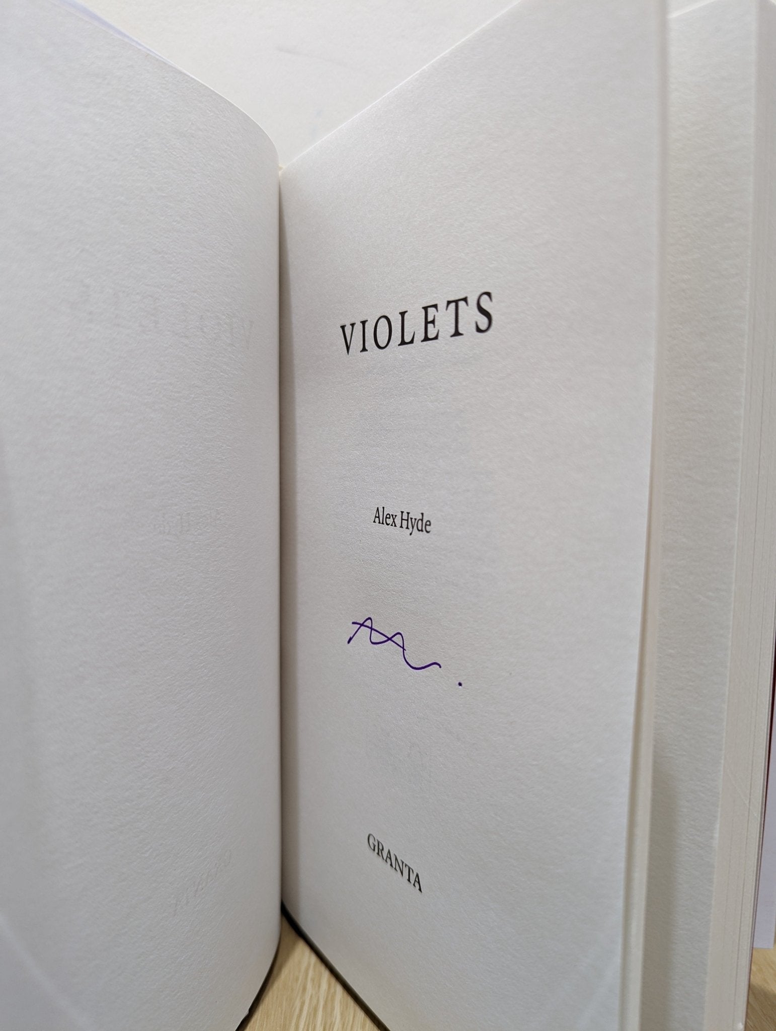 Violets by Alex Hyde by Alex Hyde (Signed First Edition) - Fialta Books