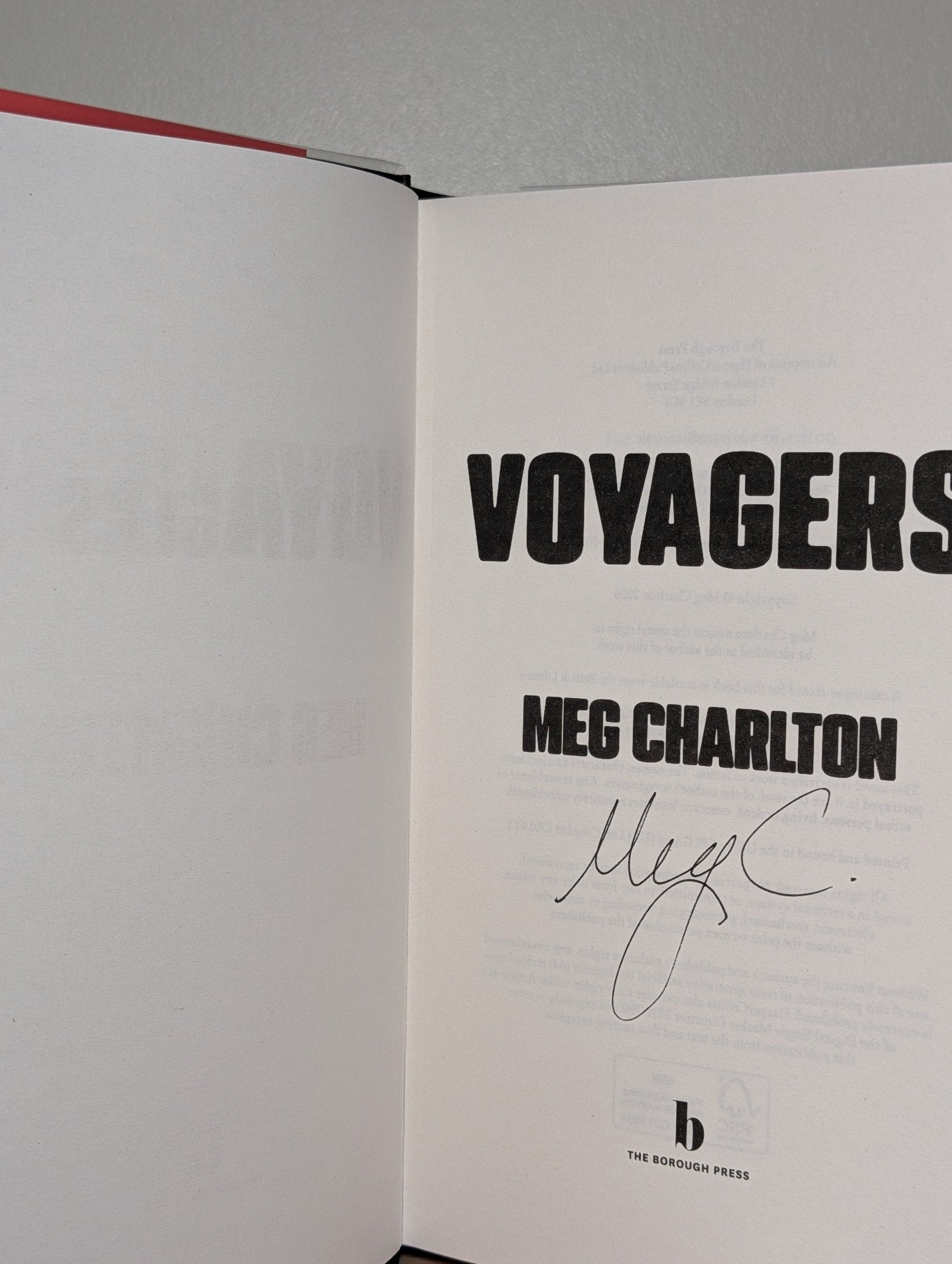 Voyagers by Meg Charlton (Signed First Edition) - Fialta Books