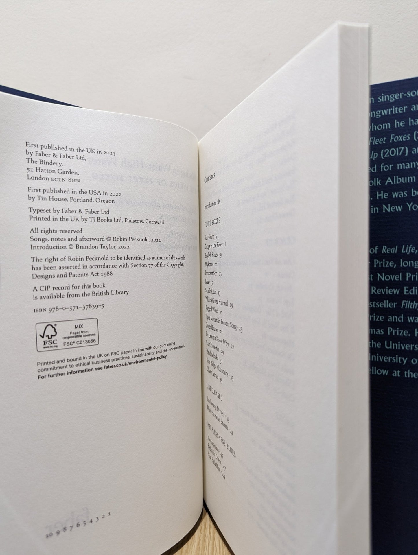 Wading in Waist - High Water by Fleet Foxes (Signed First Edition) - Fialta Books