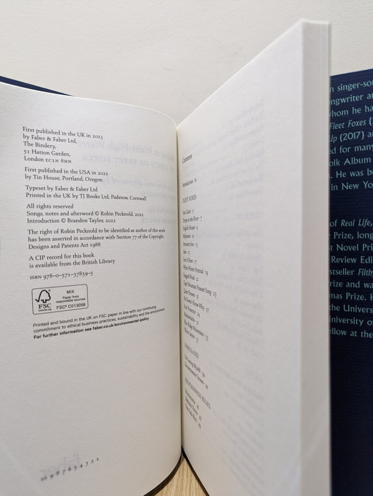 Wading in Waist - High Water by Fleet Foxes (Signed First Edition) - Fialta Books