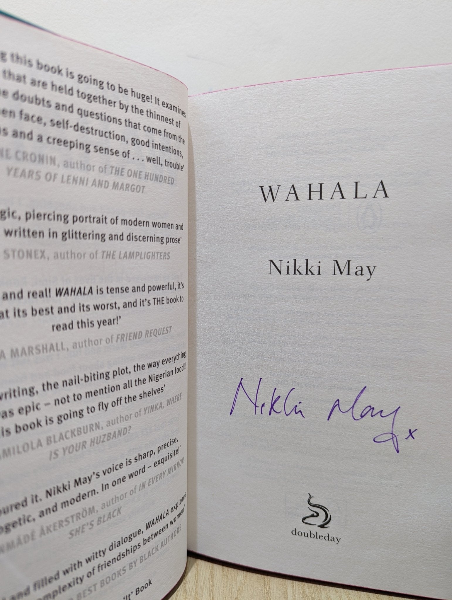 Wahala by Nikki May (Signed First Edition with sprayed edges) - Fialta Books