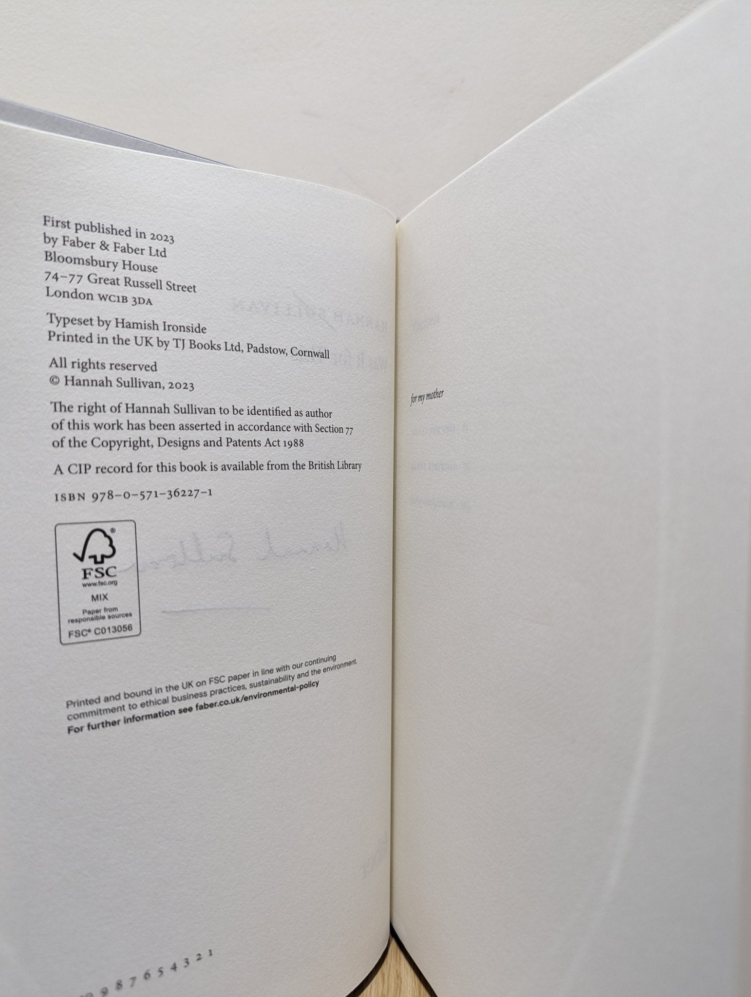 Was It for This by Hannah Sullivan (Signed First Edition) - Fialta Books