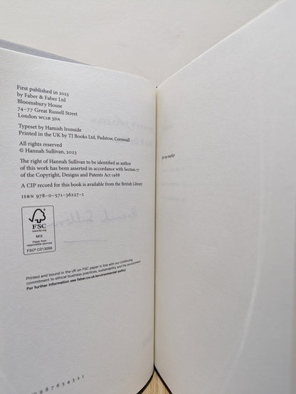 Was It for This by Hannah Sullivan (Signed First Edition) - Fialta Books