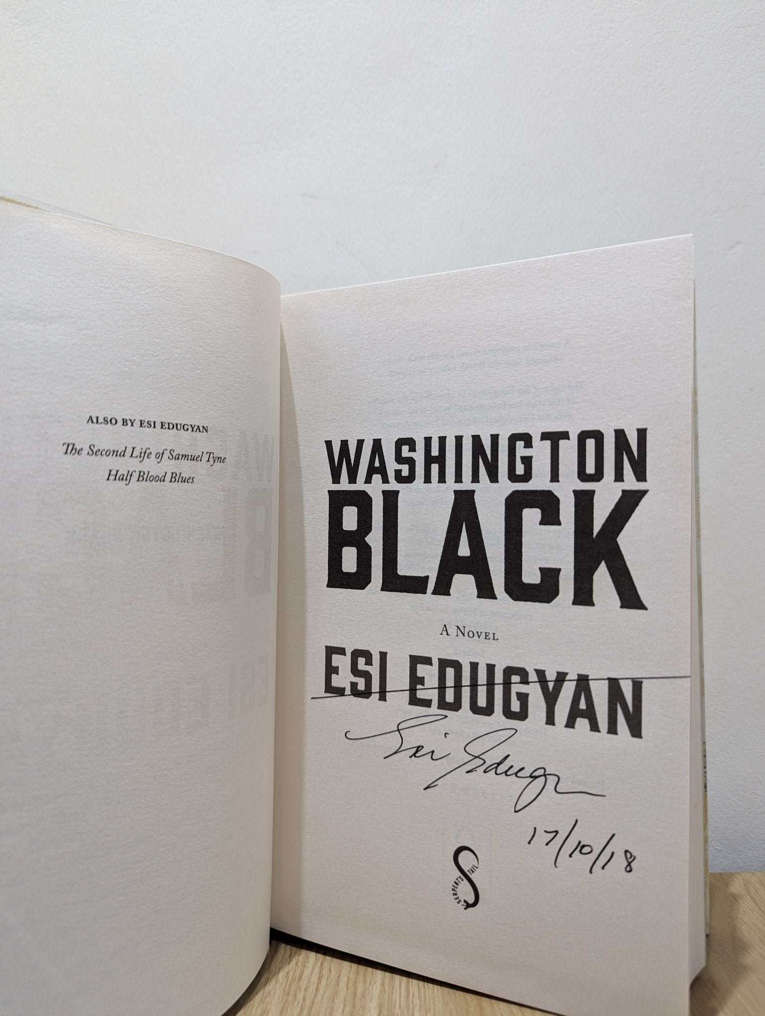 Washington Black by Esi Edugyan (Signed Dated First Edition) - Fialta Books