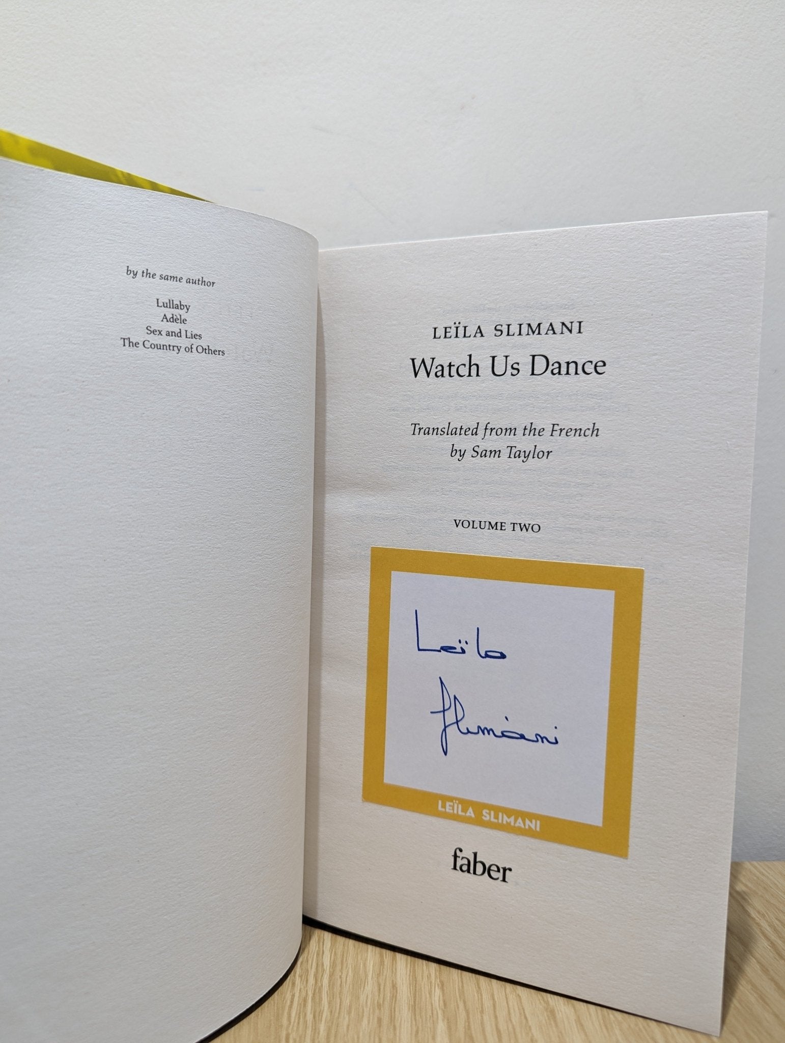 Watch Us Dance by Leïla Slimani (Signed First Edition) - Fialta Books