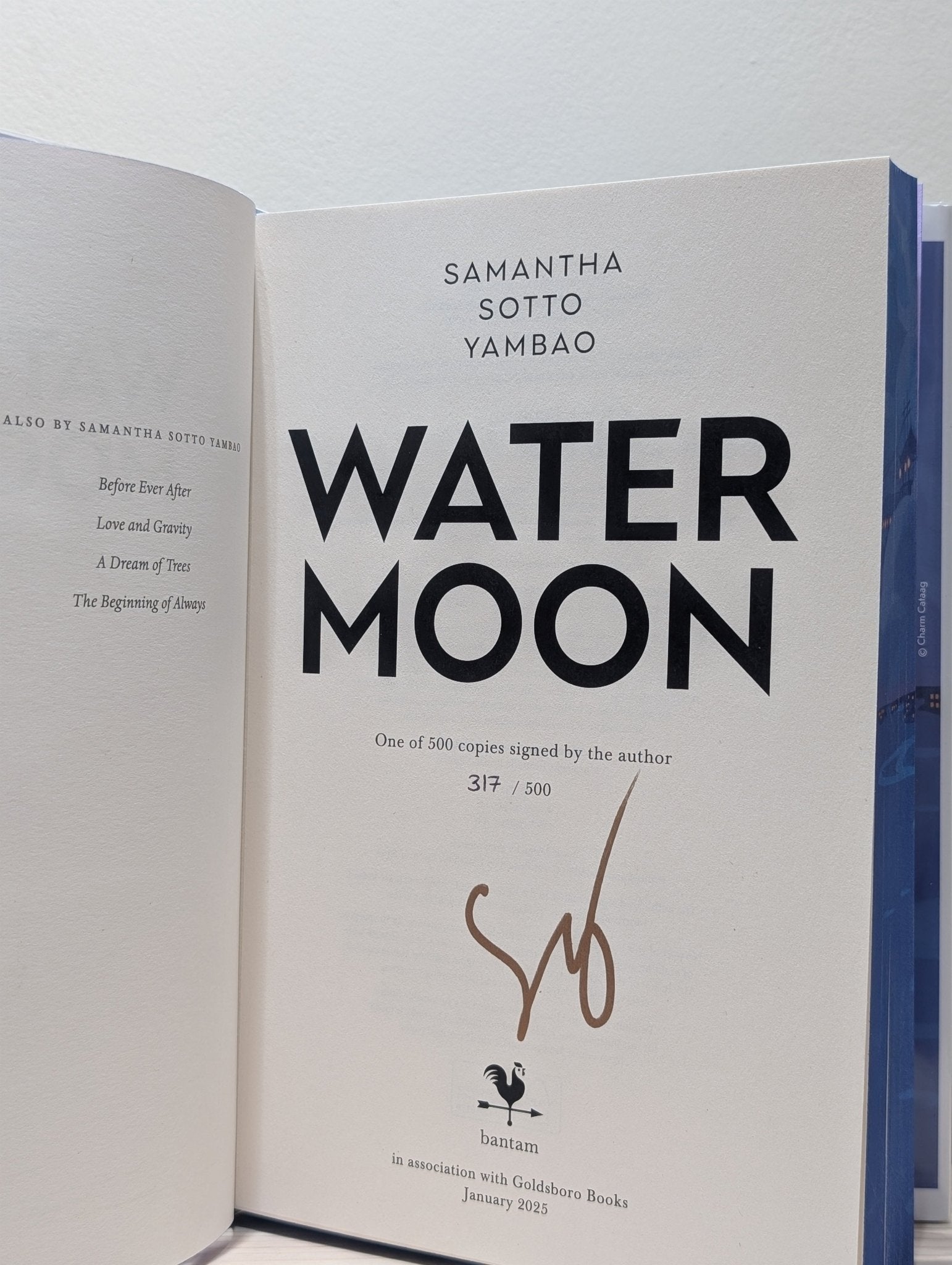 Water Moon by Samantha Sotto Yambao (Signed Numbered First Edition with sprayed edges) - Fialta Books