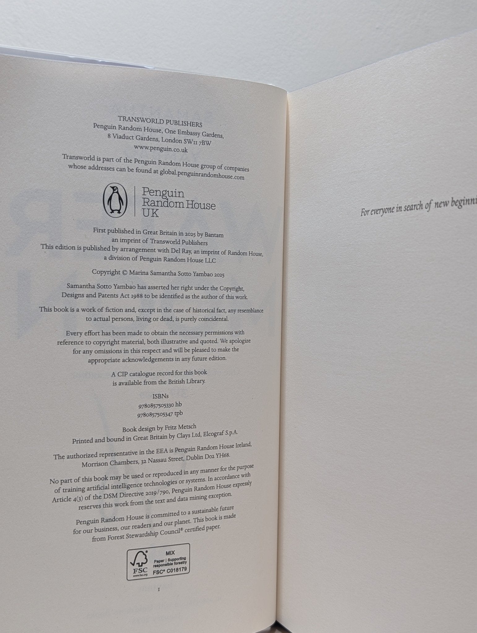 Water Moon by Samantha Sotto Yambao (Signed Numbered First Edition with sprayed edges) - Fialta Books