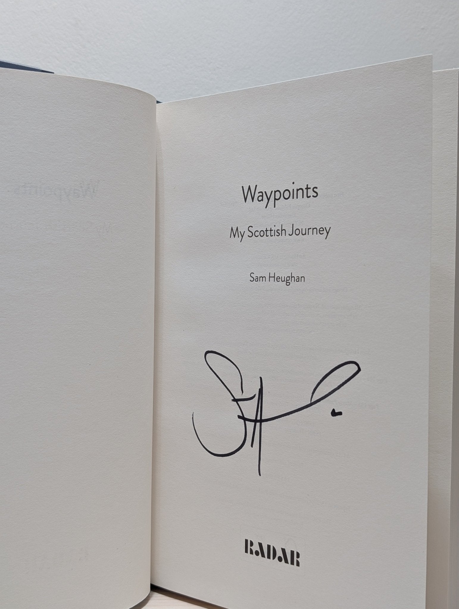 WAYPOINTS by Sam Heughan (Signed) - Fialta Books