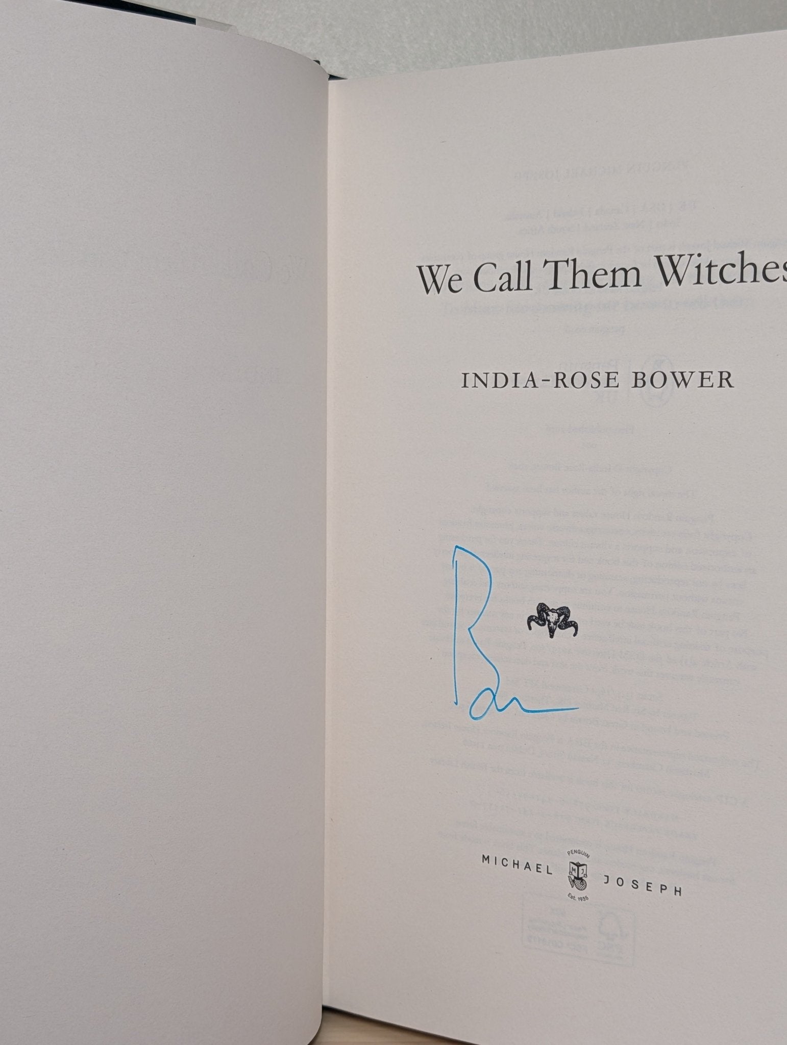 We Call Them Witches by India - Rose Bower (Signed First Edition) - Fialta Books