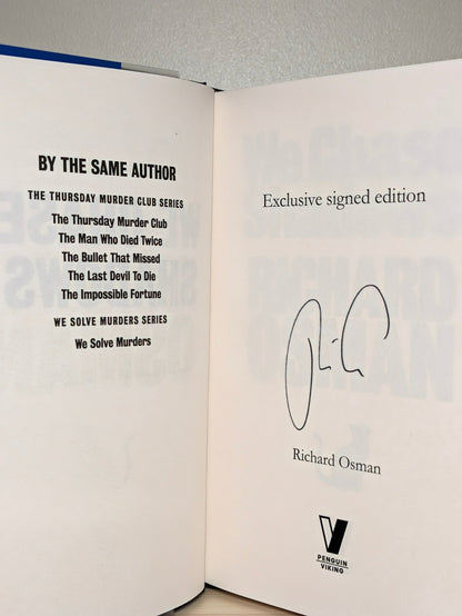 We Chase Shadows by Richard Osman (Signed First Edition) - Fialta Books
