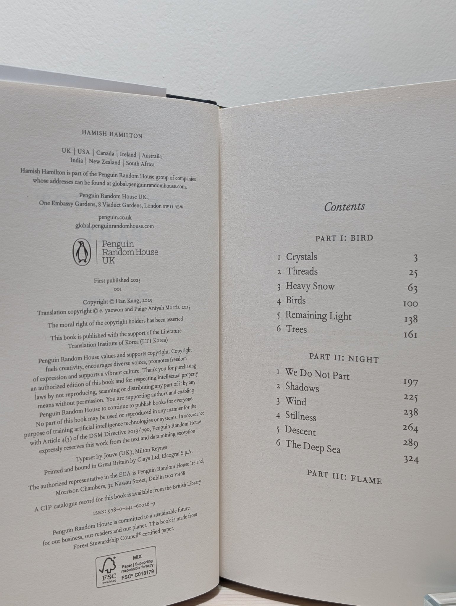 We Do Not Part by Han Kang (Signed First Edition) - Fialta Books