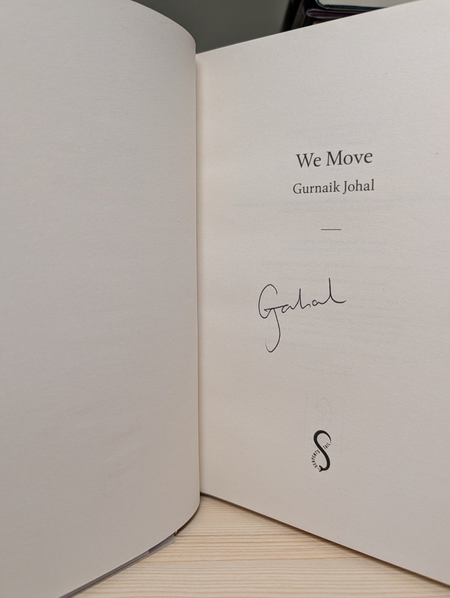 We Move by Gurnaik Johal (Signed First Edition) - Fialta Books