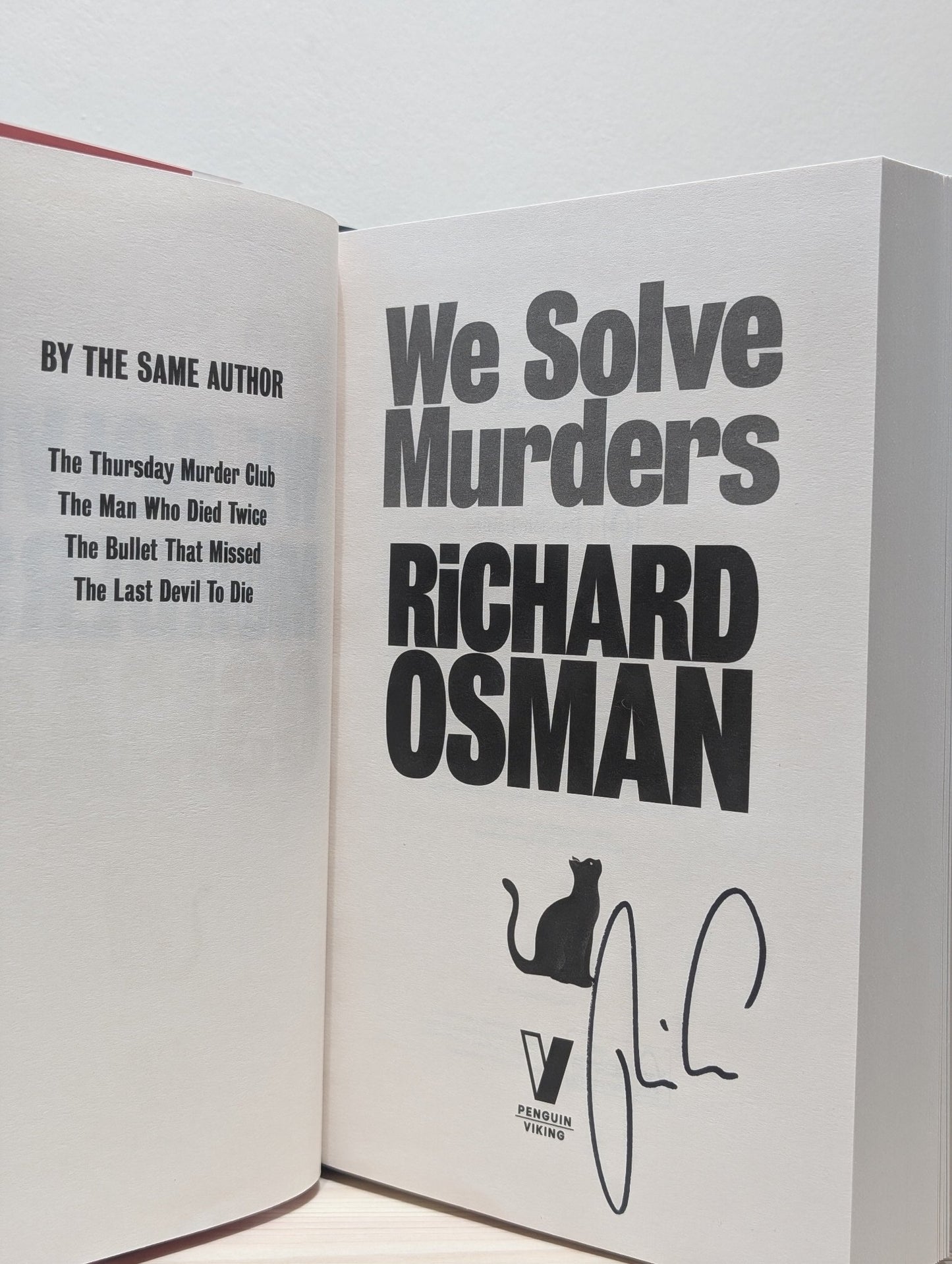We Solve Murders by Richard Osman (Signed First Edition) - Fialta Books