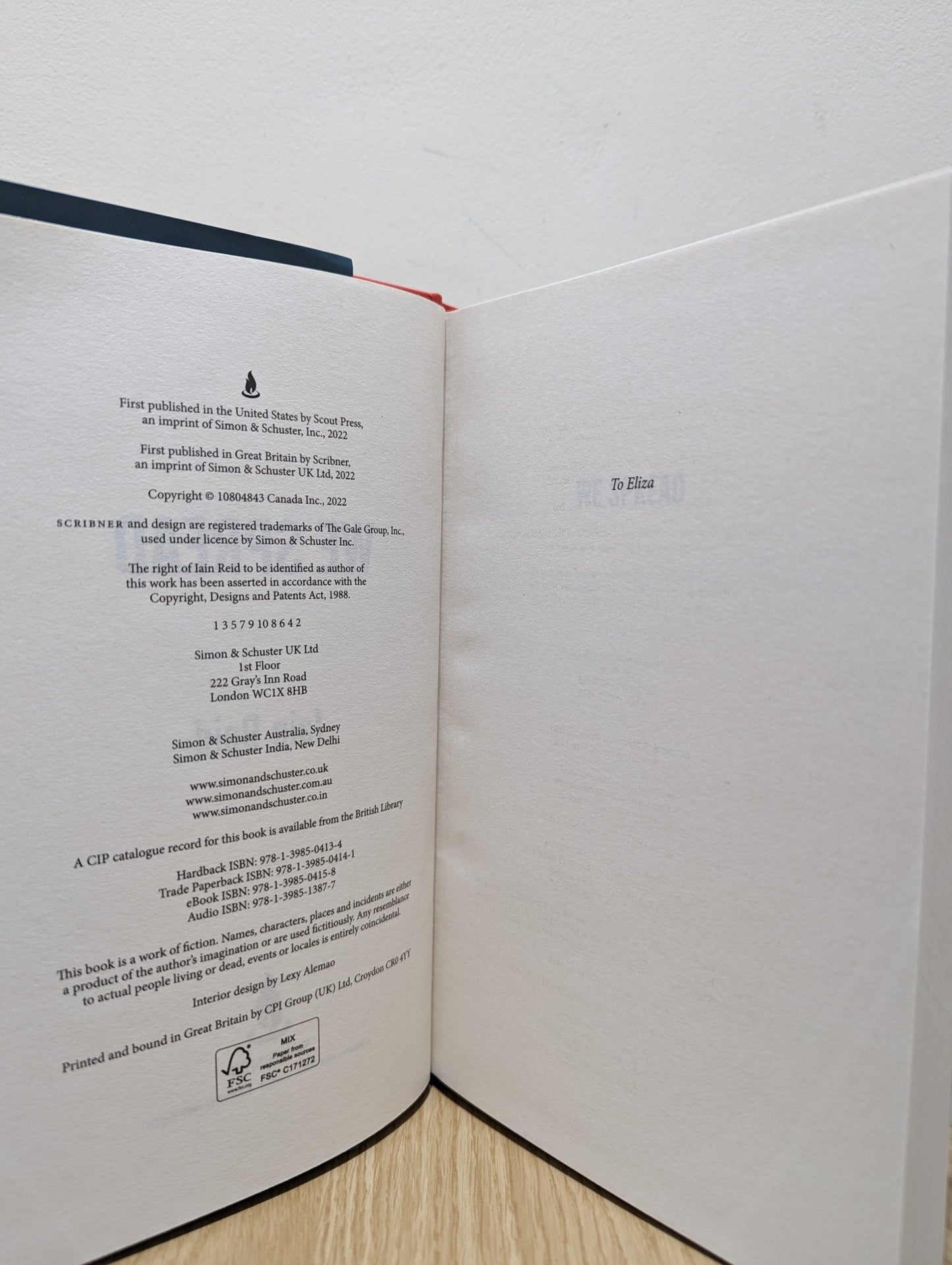 We Spread by Iain Reid (First Edition) - Fialta Books