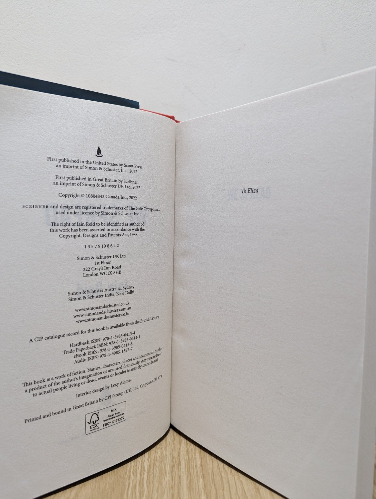 We Spread by Iain Reid (First Edition) - Fialta Books