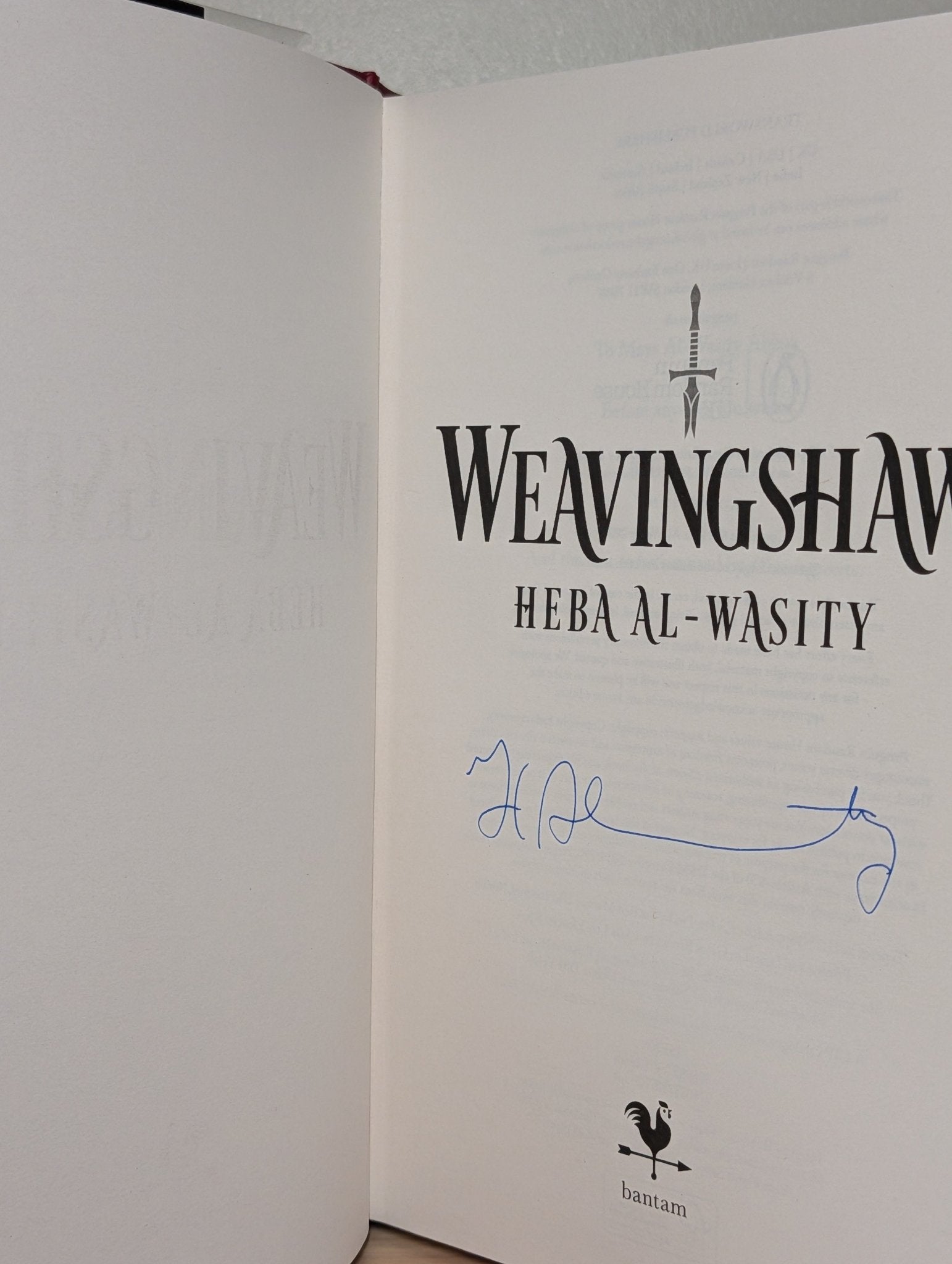 Weavingshaw by Heba Al - Wasity (Signed First Edition) - Fialta Books