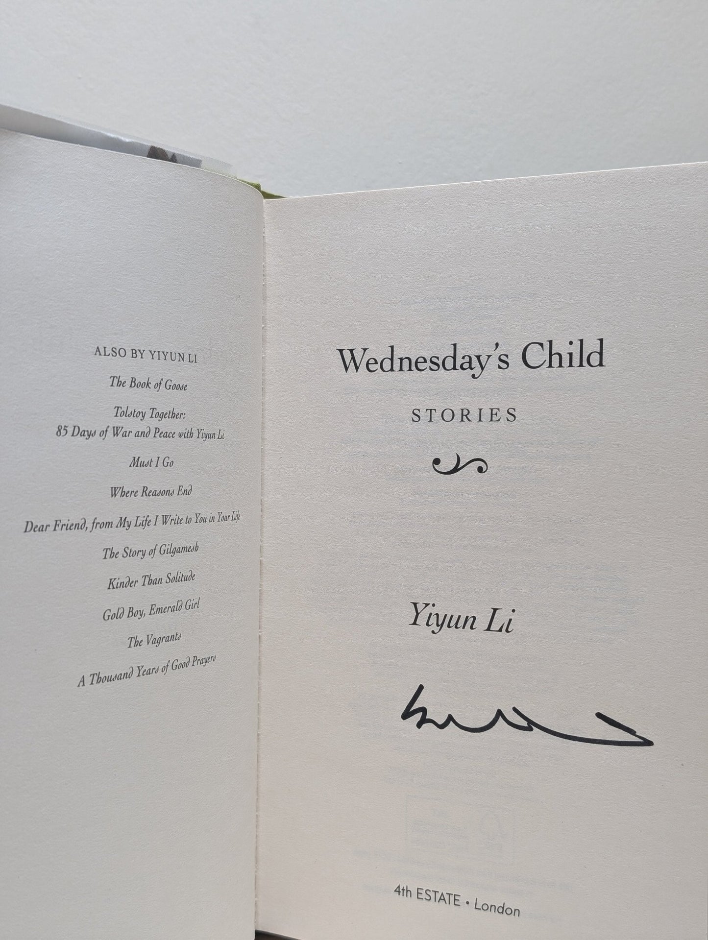 Wednesday's Child by Yiyun Li (First Edition) - Fialta Books