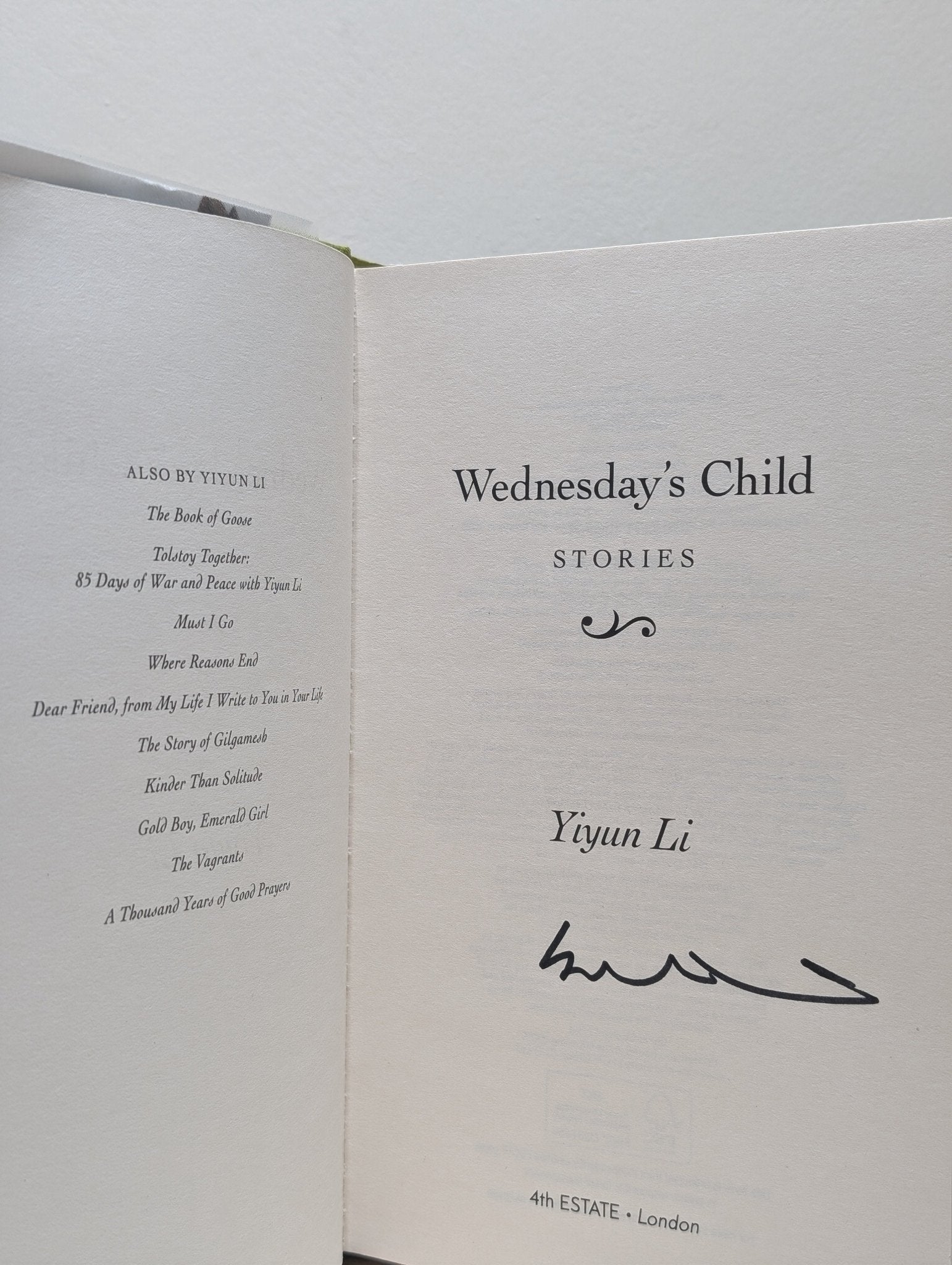 Wednesday's Child by Yiyun Li (First Edition) - Fialta Books