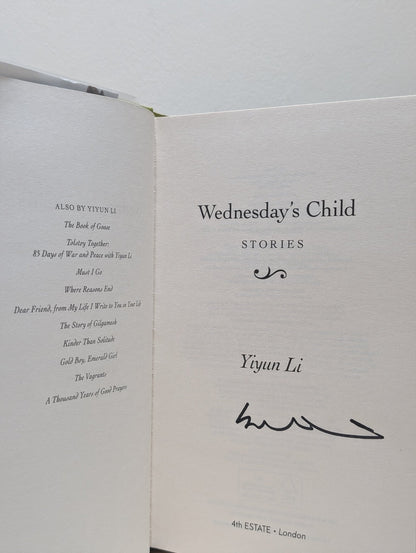 Wednesday's Child by Yiyun Li (First Edition) - Fialta Books