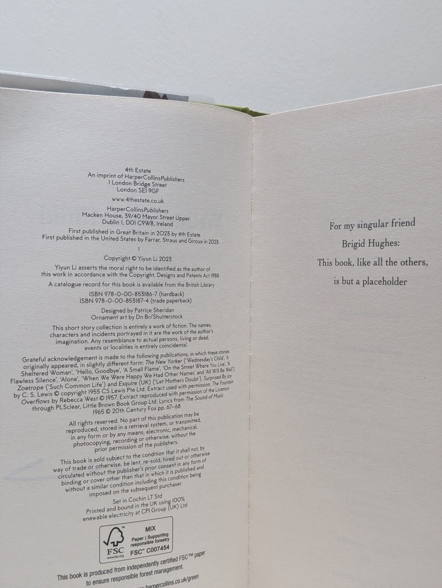 Wednesday's Child by Yiyun Li (First Edition) - Fialta Books