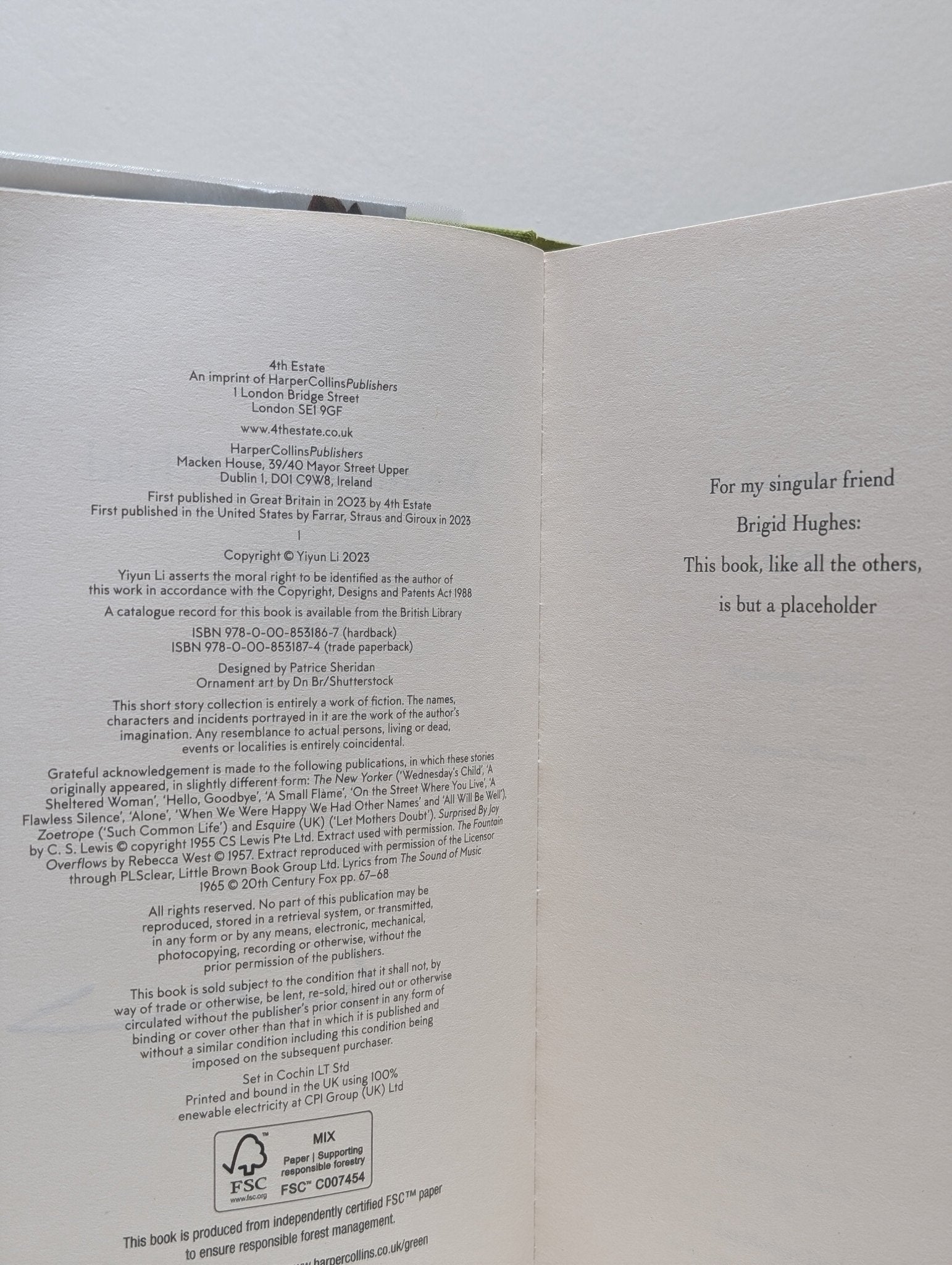 Wednesday's Child by Yiyun Li (First Edition) - Fialta Books