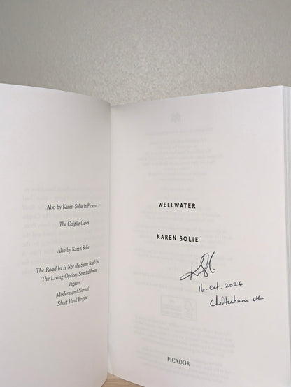 Wellwater by Karen Solie (Signed Dated First Edition) - Fialta Books