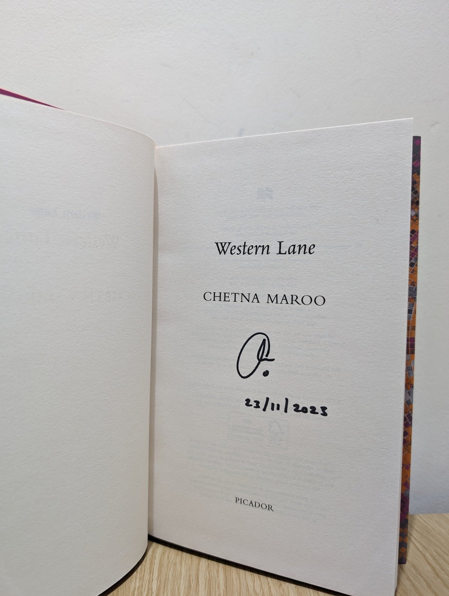 Western Lane by Chetna Maroo (Signed Dated First Edition) - Fialta Books