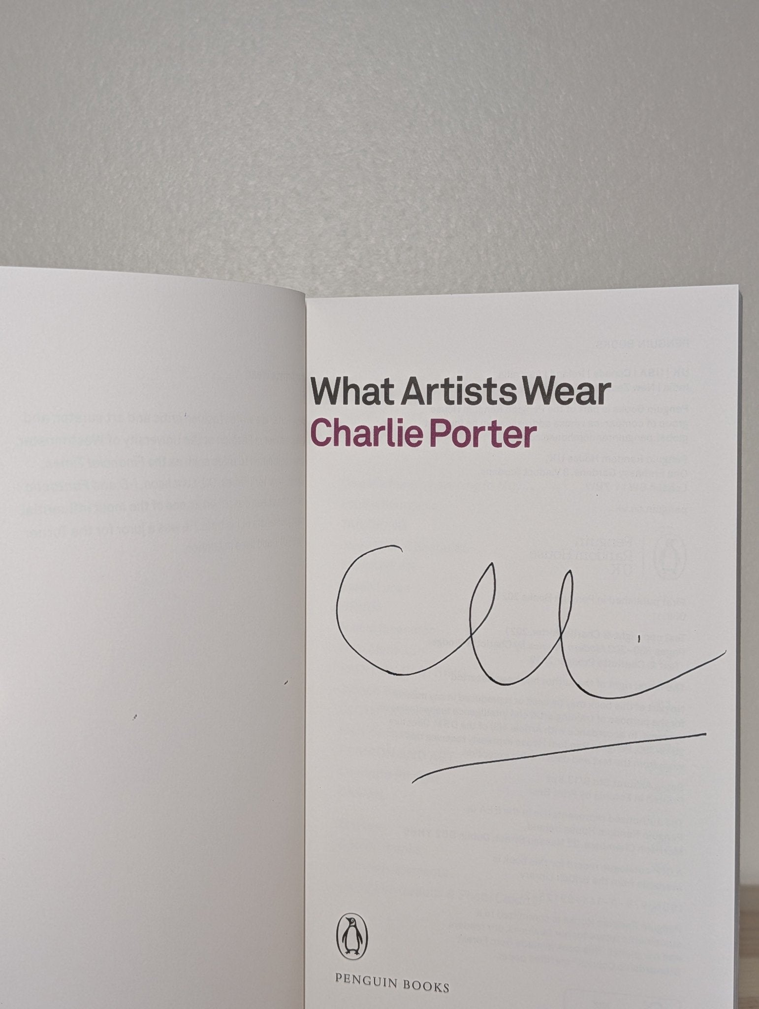 What Artists Wear by Charlie Porter (Signed) - Fialta Books