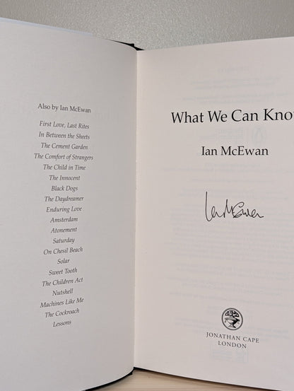 What We Can Know by Ian McEwan (Signed First Edition) - Fialta Books
