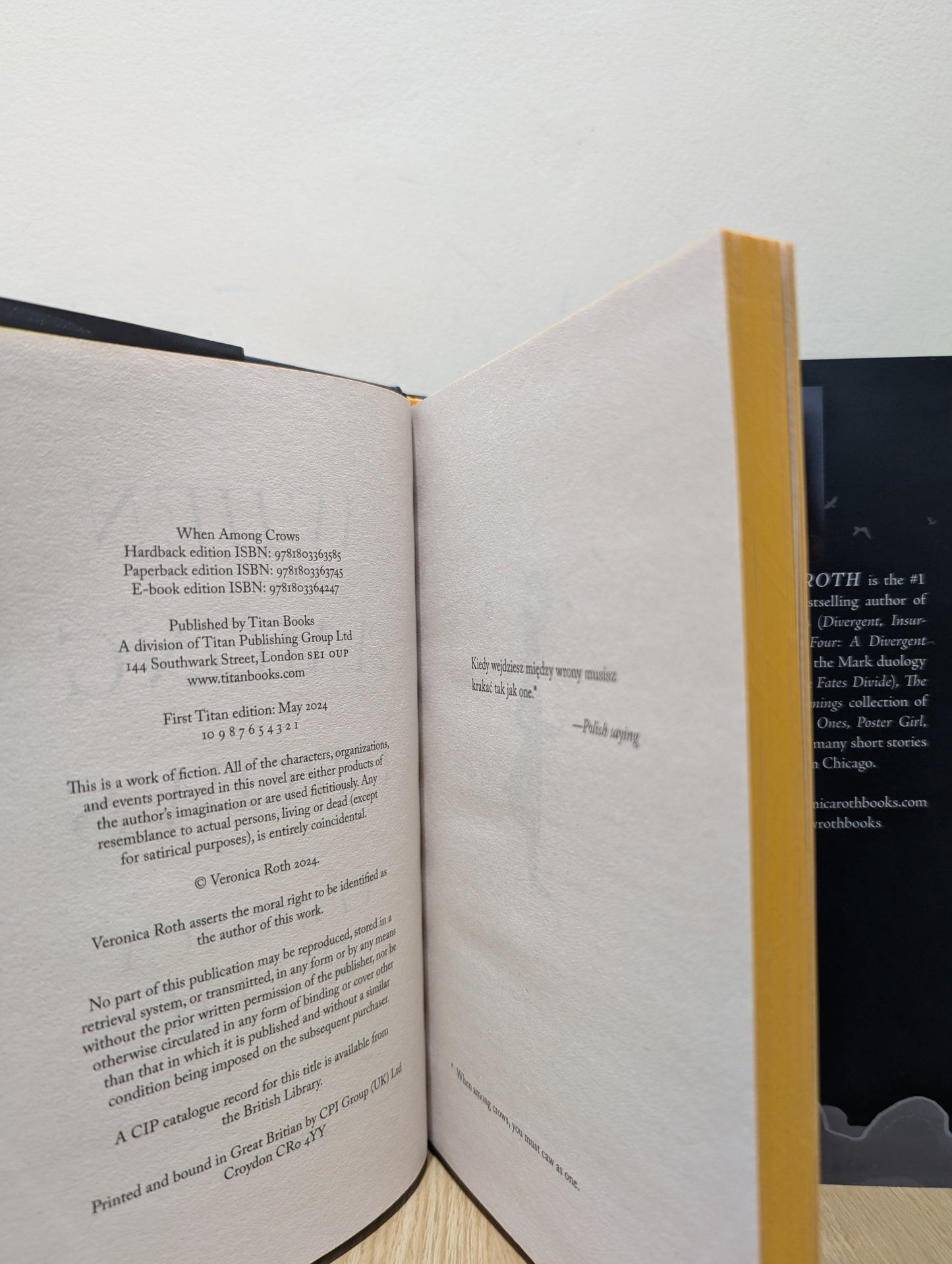 When Among Crows by Veronica Roth (First Edition with sprayed edges) - Fialta Books