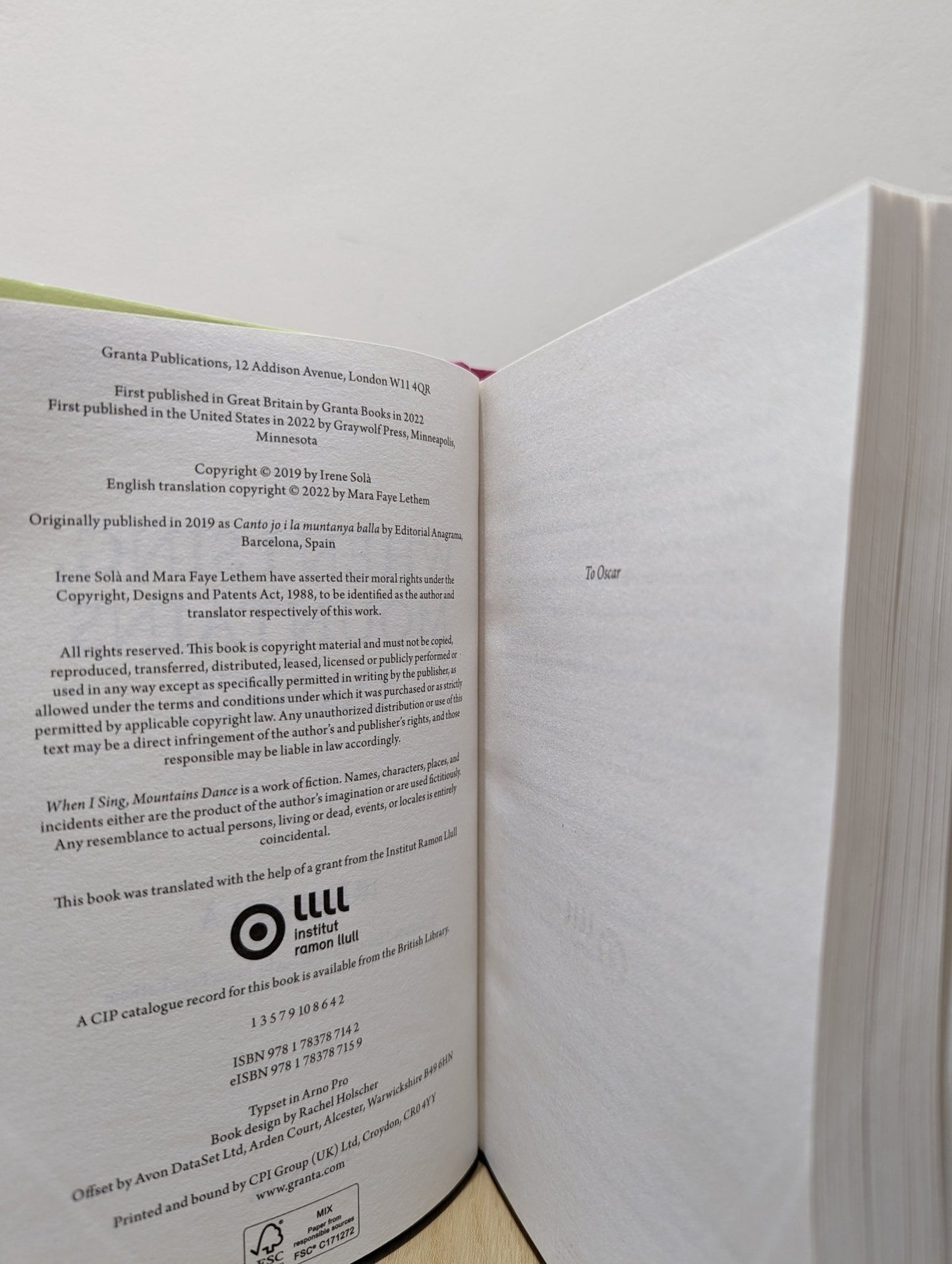 When I Sing, Mountains Dance by Irene Sola (Signed First Edition) - Fialta Books