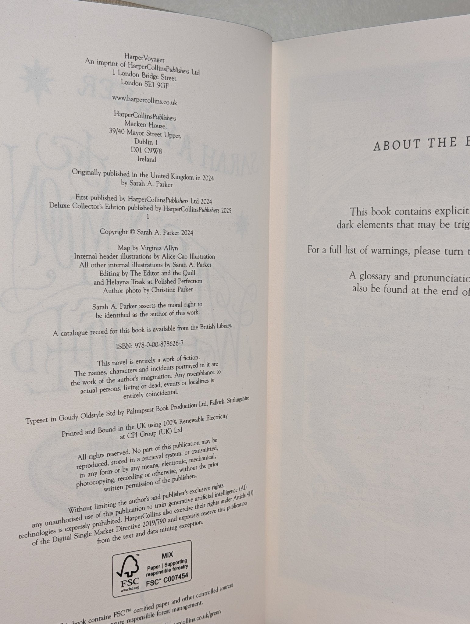 When the Moon Hatched by Sarah A. Parker (Signed Deluxe Edition with sprayed edges) - Fialta Books