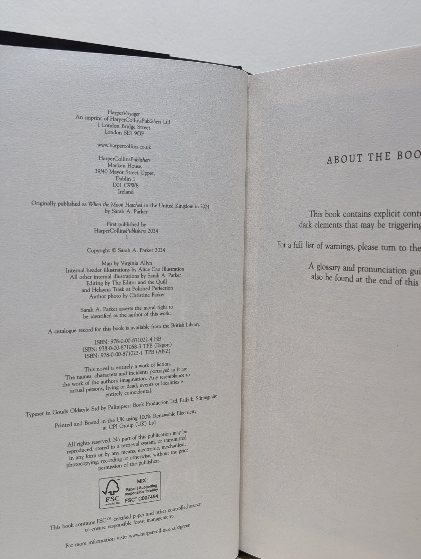 When the Moon Hatched by Sarah A. Parker (Signed First Edition) - Fialta Books