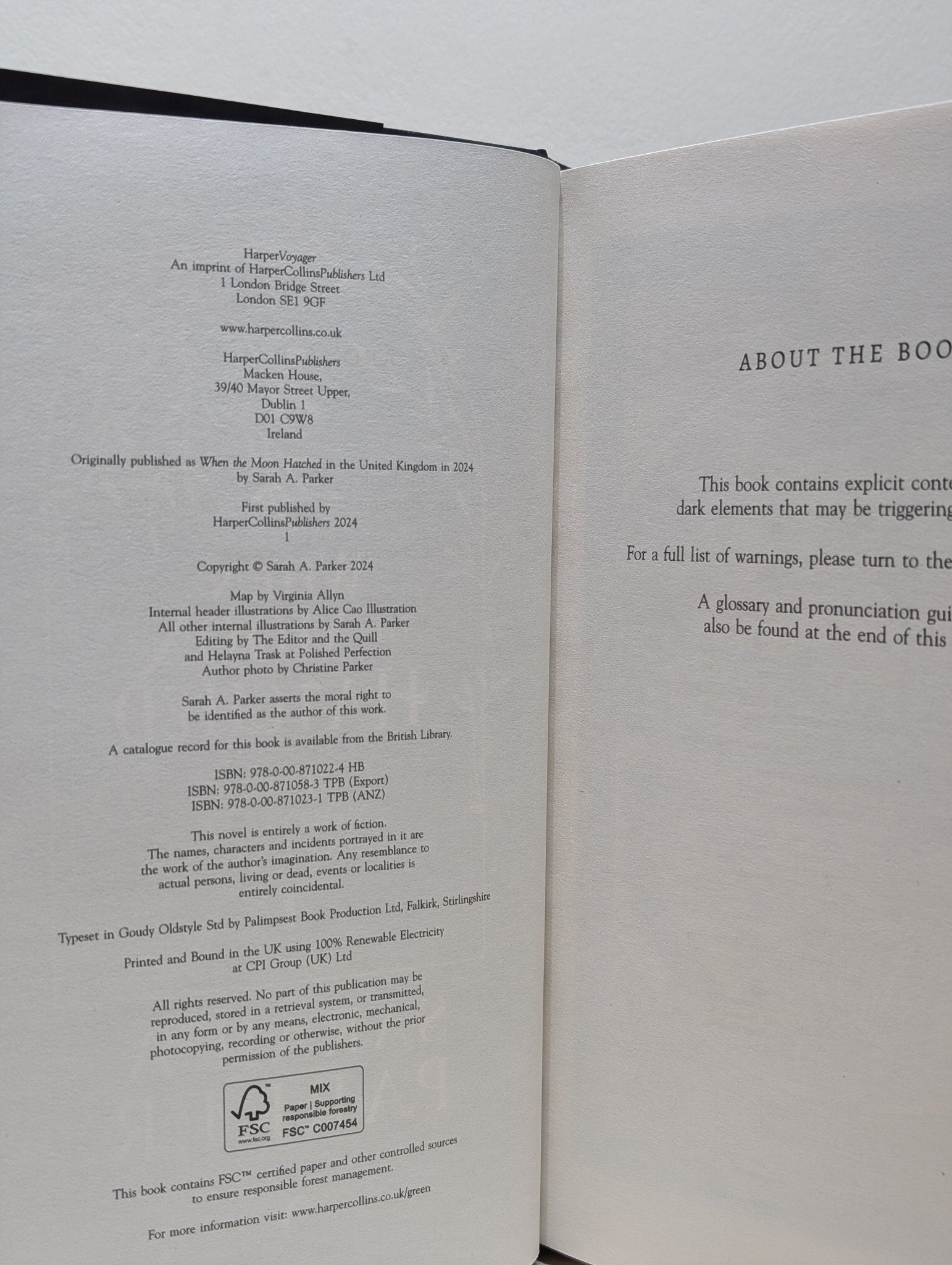 When the Moon Hatched by Sarah A. Parker (Signed First Edition) - Fialta Books