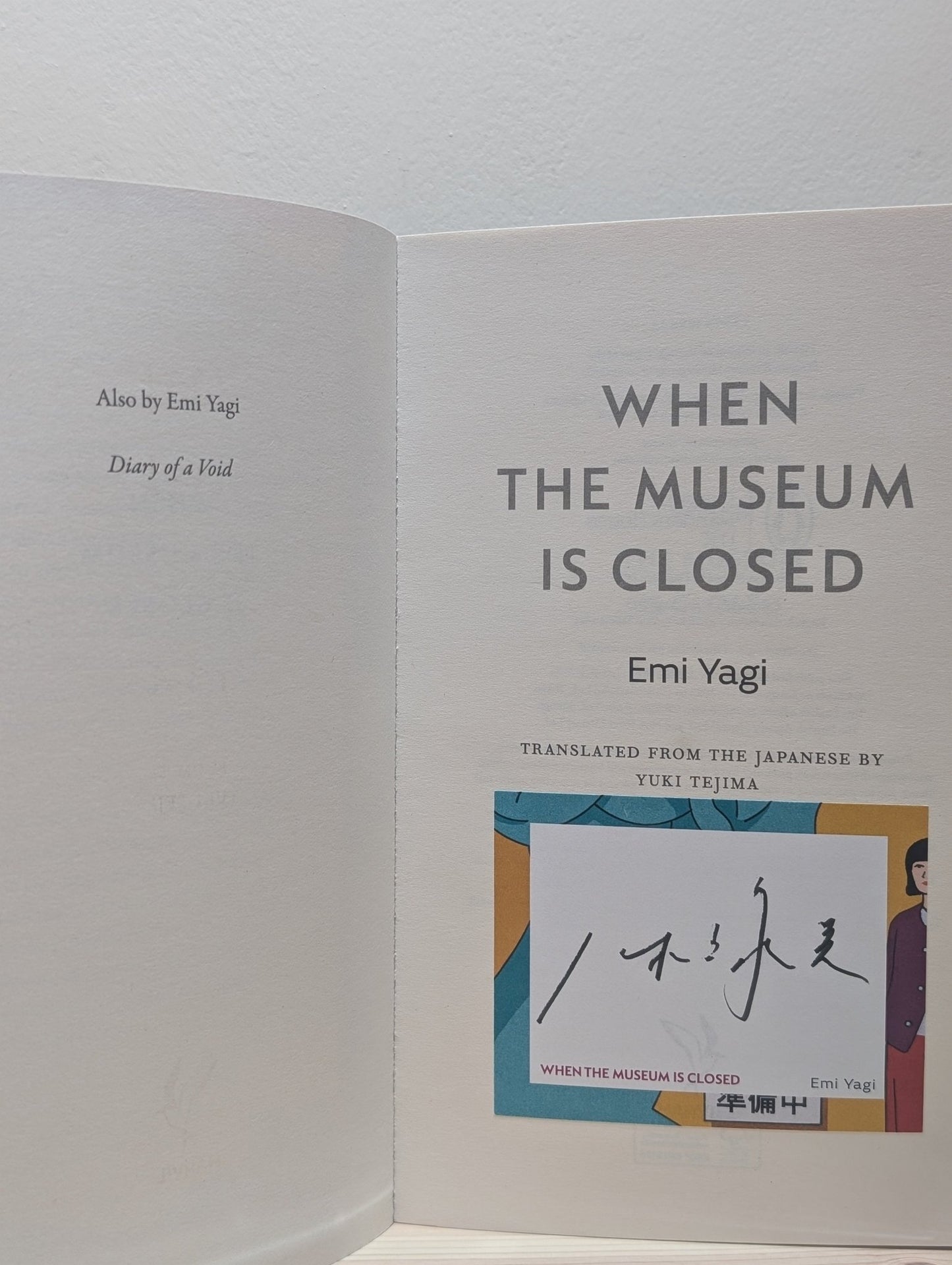 When the Museum is Closed by Emi Yagi (Signed First Edition) - Fialta Books