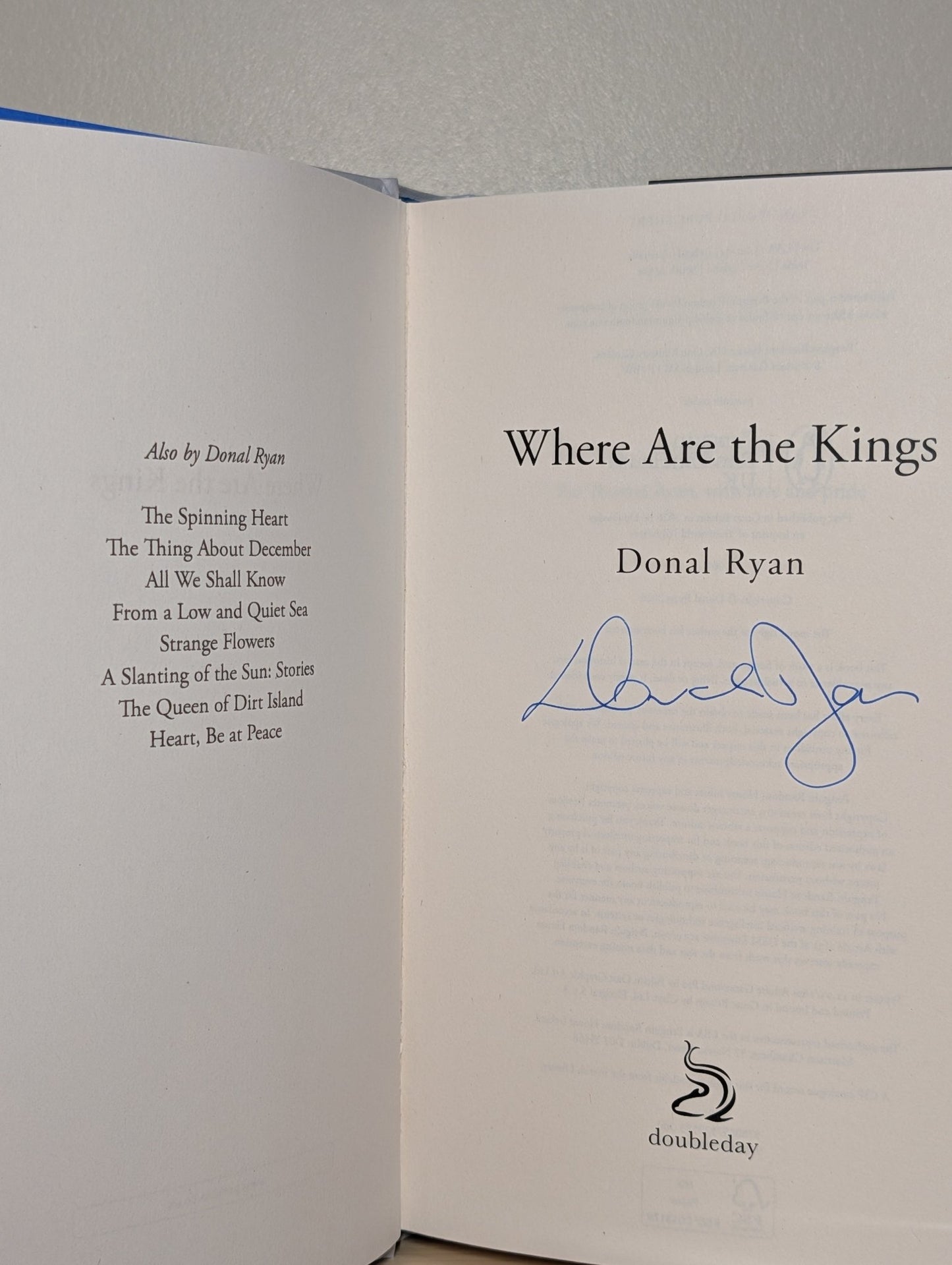 Where Are the Kings by Donal Ryan (Signed) - Fialta Books