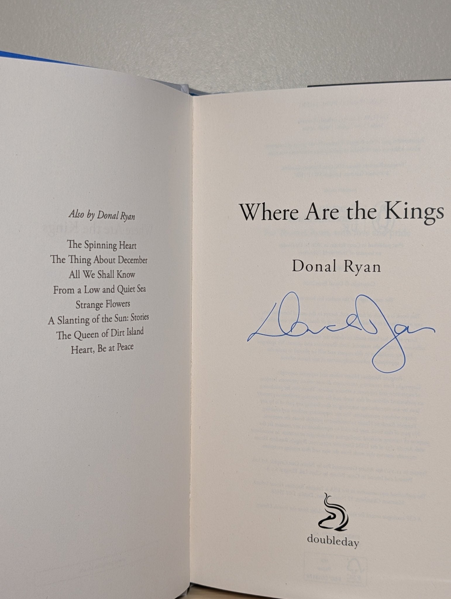 Where Are the Kings by Donal Ryan (Signed) - Fialta Books