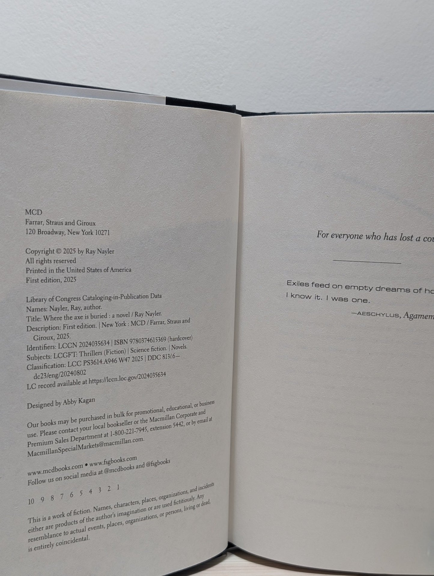 Where the Axe Is Buried: A Novel by Ray Nayler (First Edition) - Fialta Books