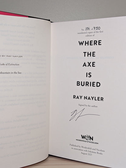 Where the Axe is Buried by Ray Nayler (Signed First Edition with sprayed edges) - Fialta Books