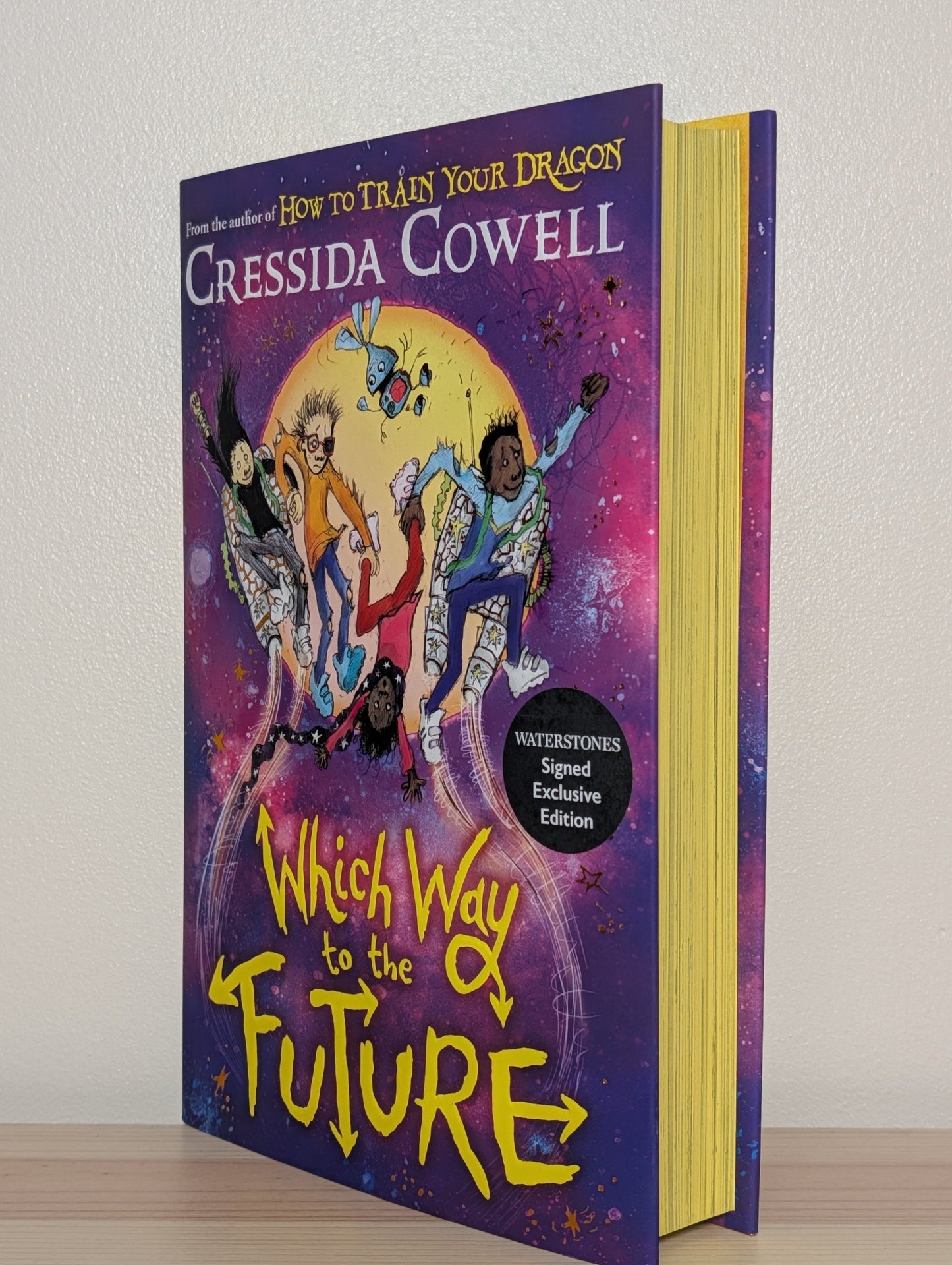 Which Way To The Future by Cressida Cowell (Signed First Edition with sprayed edges) - Fialta Books