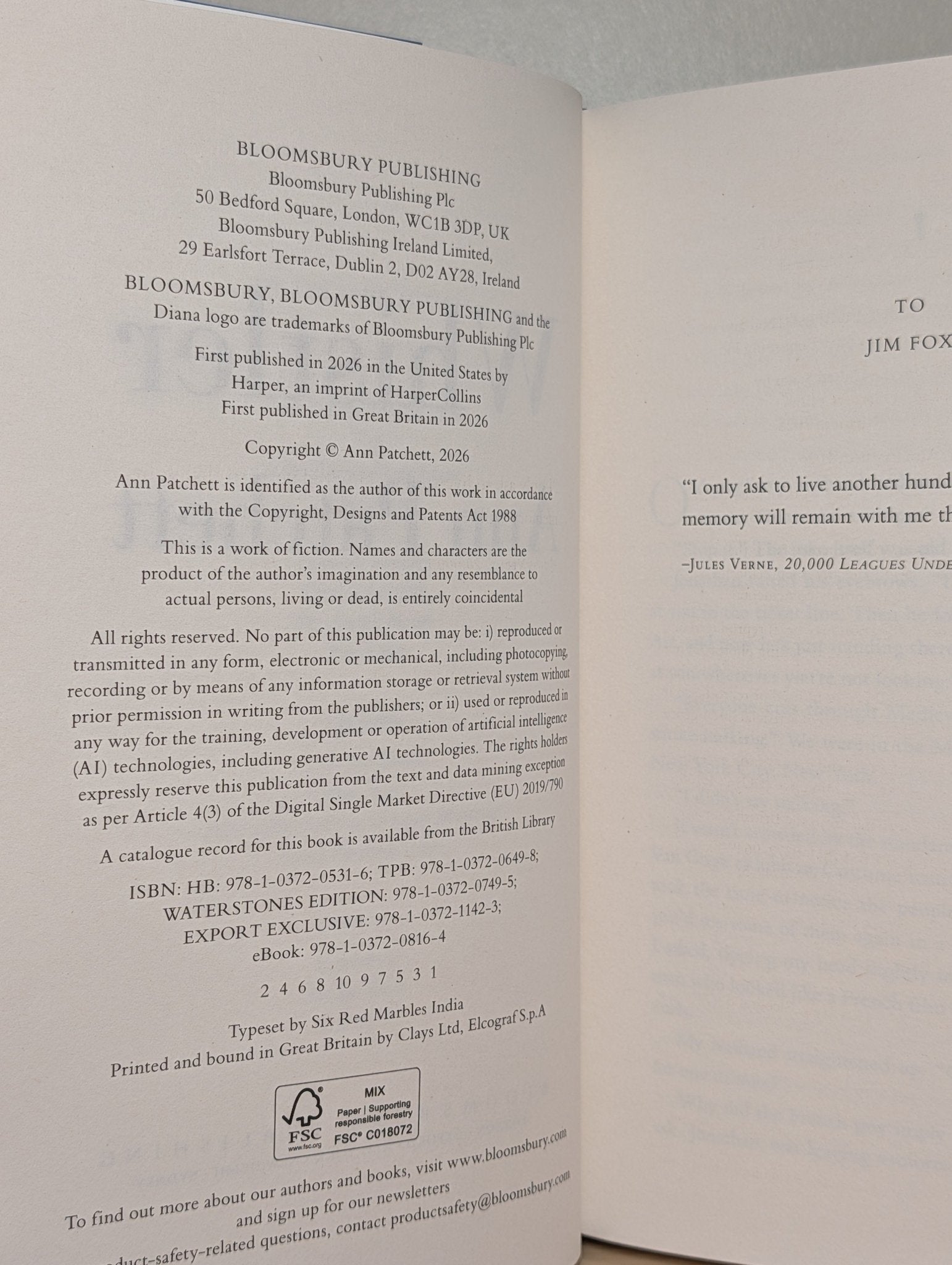 Whistler by Ann Patchett (Signed First Edition) - Fialta Books